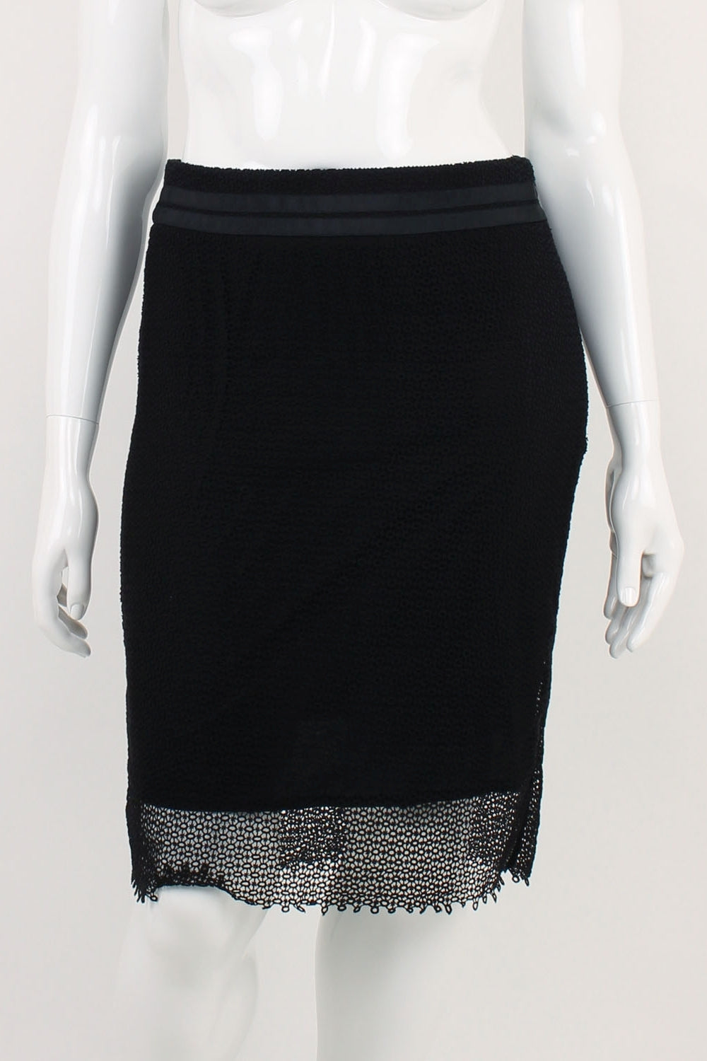 Witchery Black Crochet Skirt 14