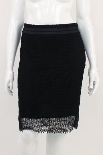 Witchery Black Crochet Skirt 14