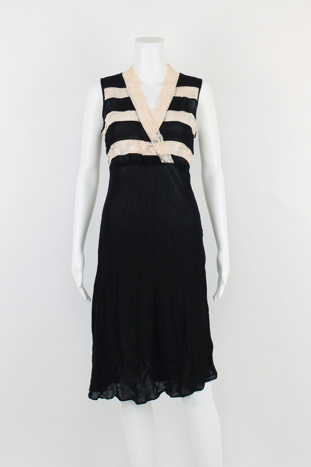 Indigo Black Sheer Lace Dress 10