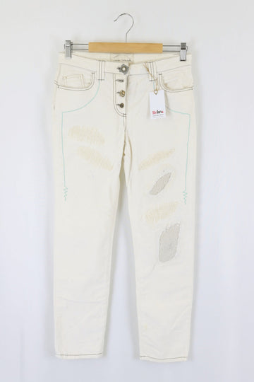 Elisa Cavaletti White Jeans 27 (AU 8)