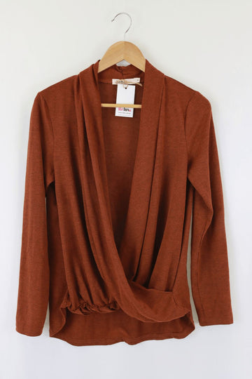 Boho Australia Brown Long Sleeve Top M