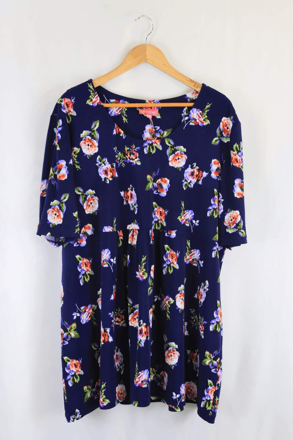 Emme Floral Blue Dress L