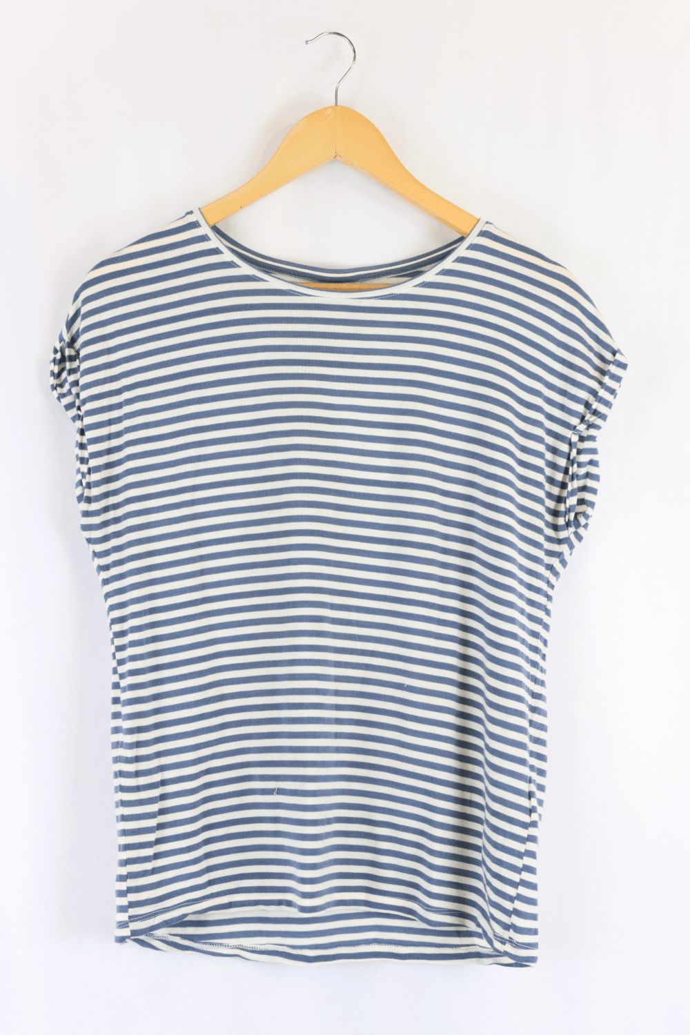 Aware By Vero Moda Striped Blue Top And White XS