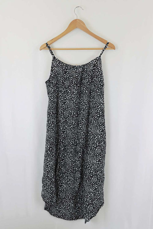 Inzagi Black And White Pattern Dress S/M