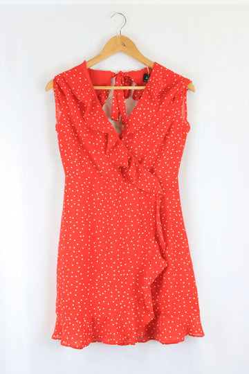 Bardot Red Polka Dot Dress 10