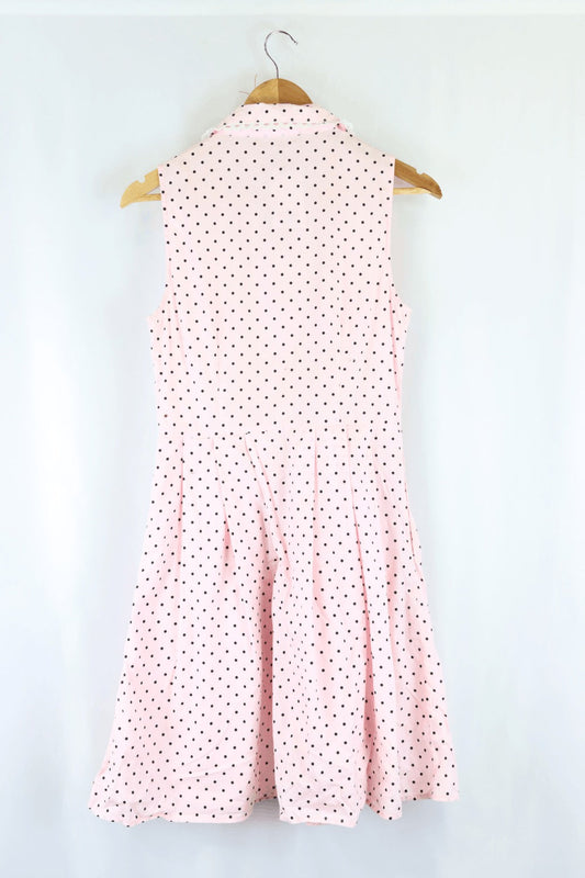 Black Friday Pink Dress Black Polka Dots 10