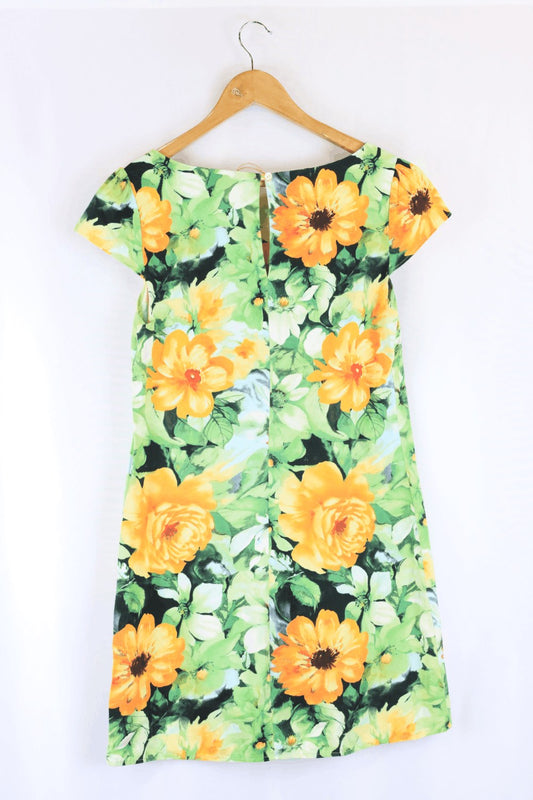 Portmans Floral Green Dress 8