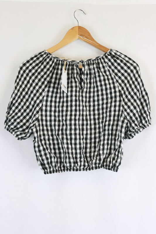 Miss shop Black And White Top S