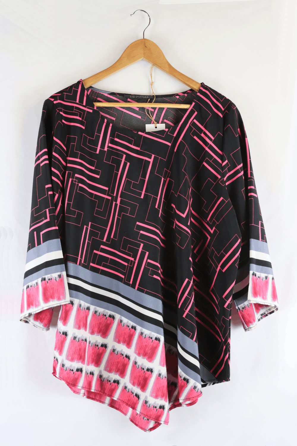 Liz Jordan Black And Pink Top XL