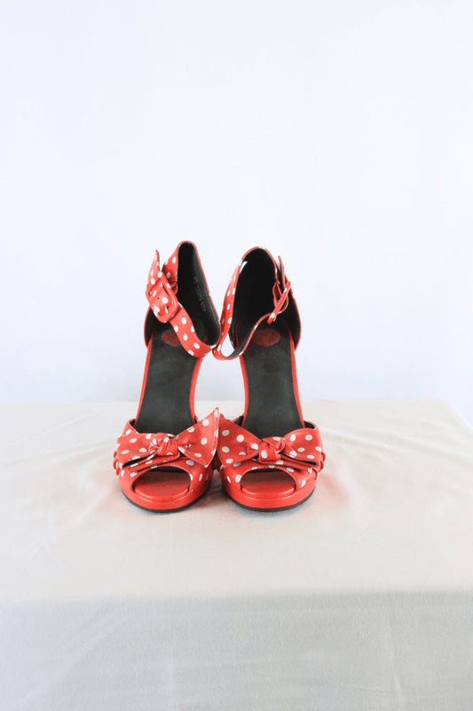 Tuk Red Polka Heels 9