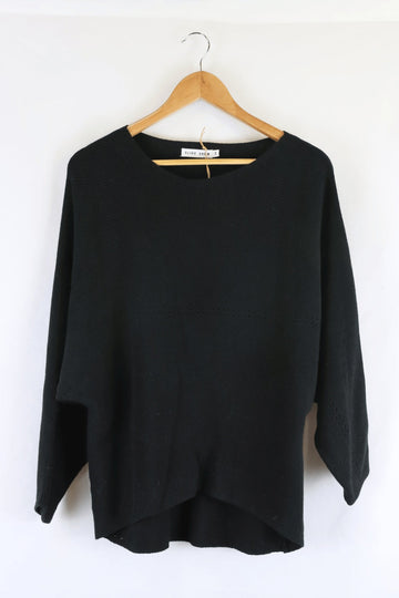 Slide Show Black Round Knit Jumper 8