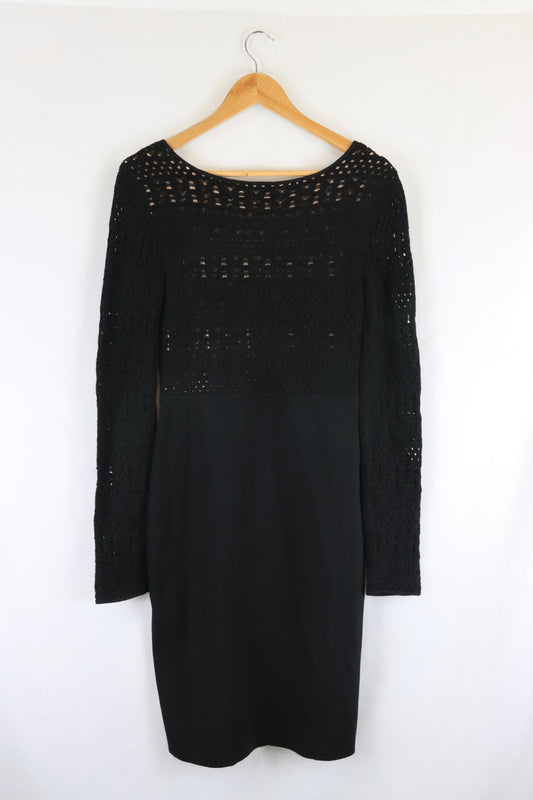 Catherine Malandrino Black Knitted Dress M