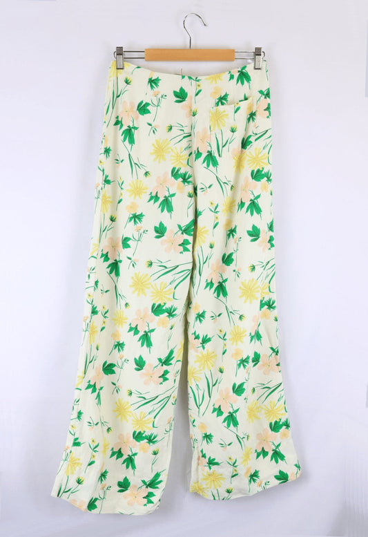 Mon Renn Green Floral Pants 10