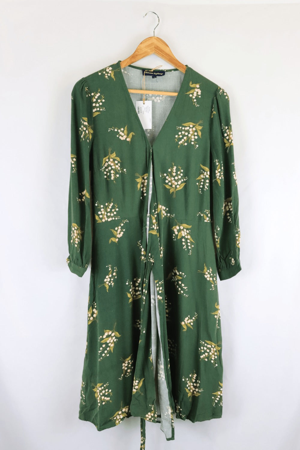 Princess Highway Green Wrap Floral Dress 10