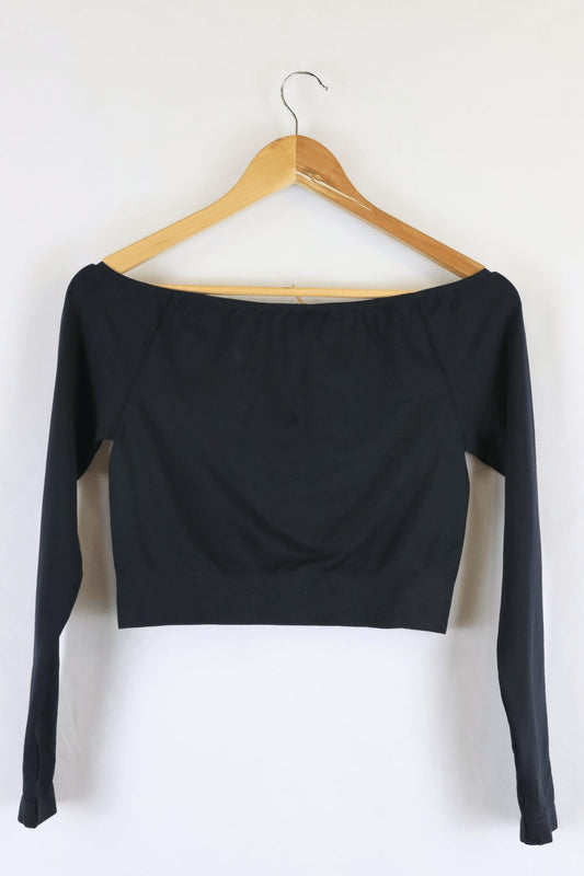 Paula Ryan Black Cropped Top S