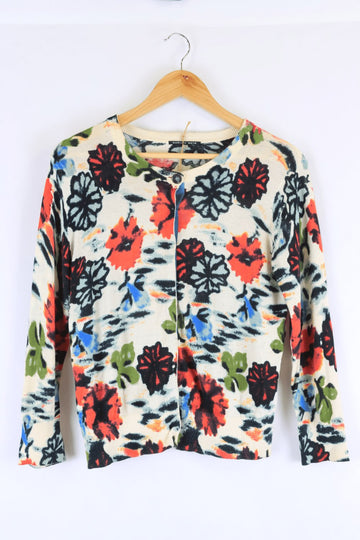 Marilyn Seyb Floral Multi Coloured Cardigan 10