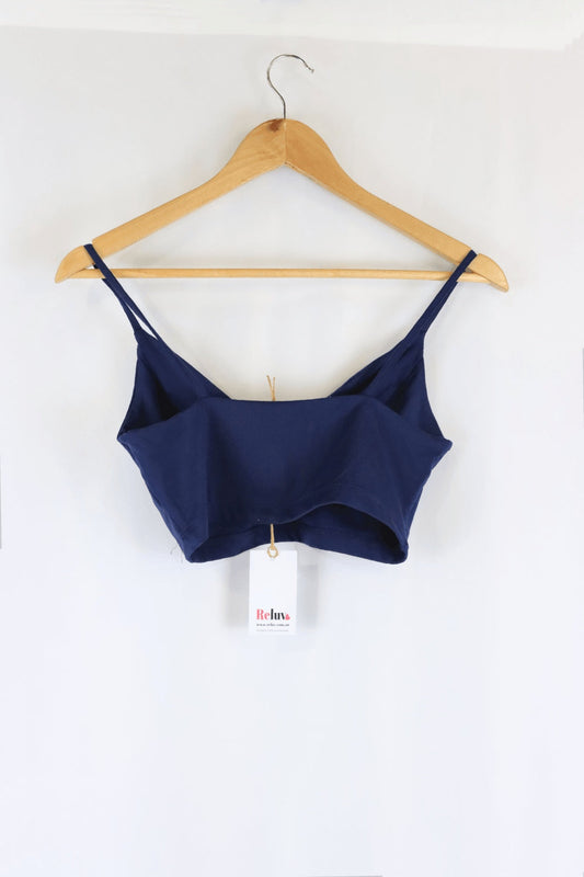 Kookai Cropped Navy Top 2 (6)