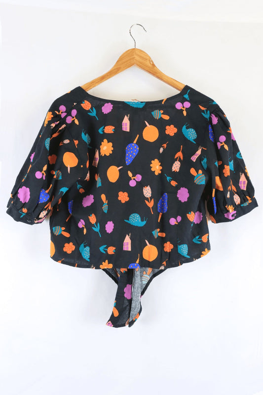 Princess Highway Floral Top Black Multi 12