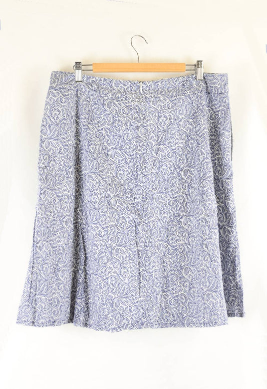 Sportscraft Blue And White Skirt 14