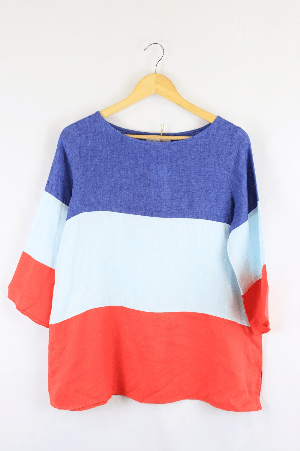 Alessandra Blue And Red Striped Top XS