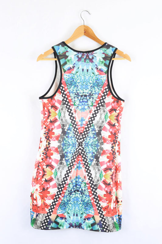 Sportsgirl Multi Coloured Geometric Dress L