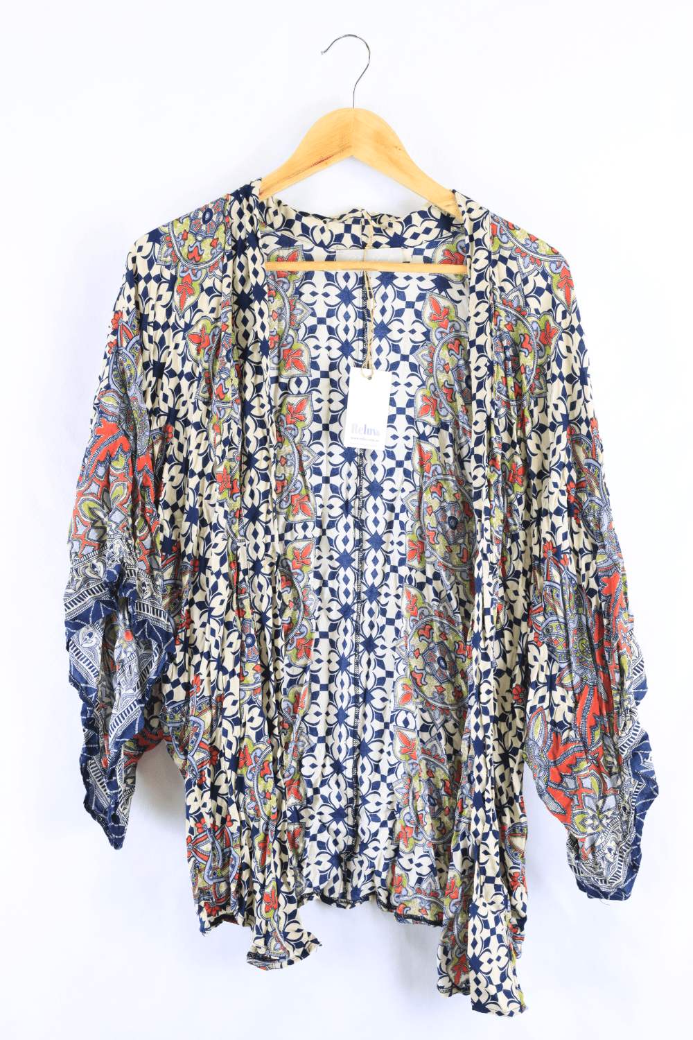 Blue Soul Patterned Kimono S