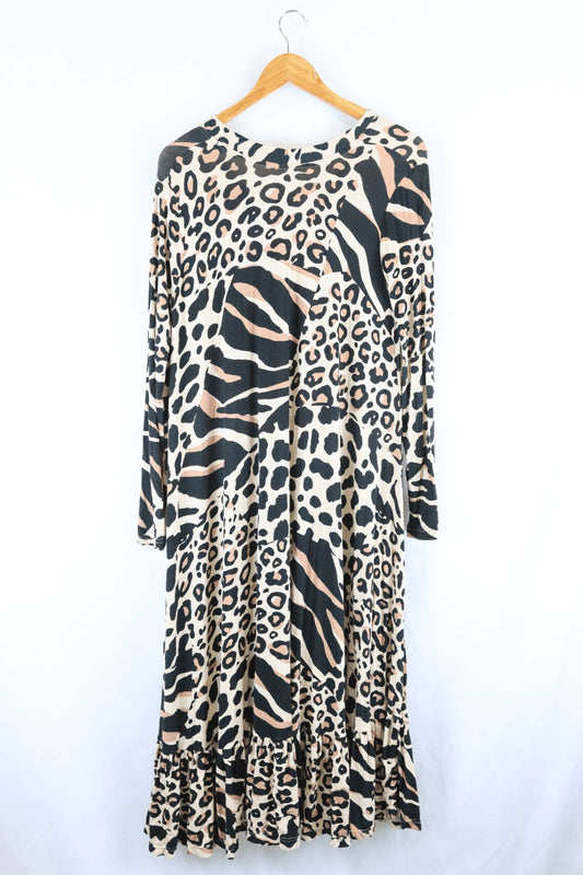 From Zion Animal Print Dress XS