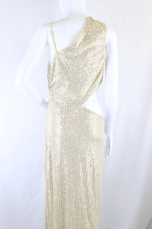 Hello Molly Gold Sparkle Dress L