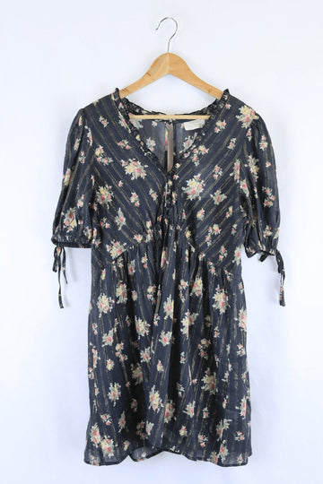 Auguste Black Floral Dress 12