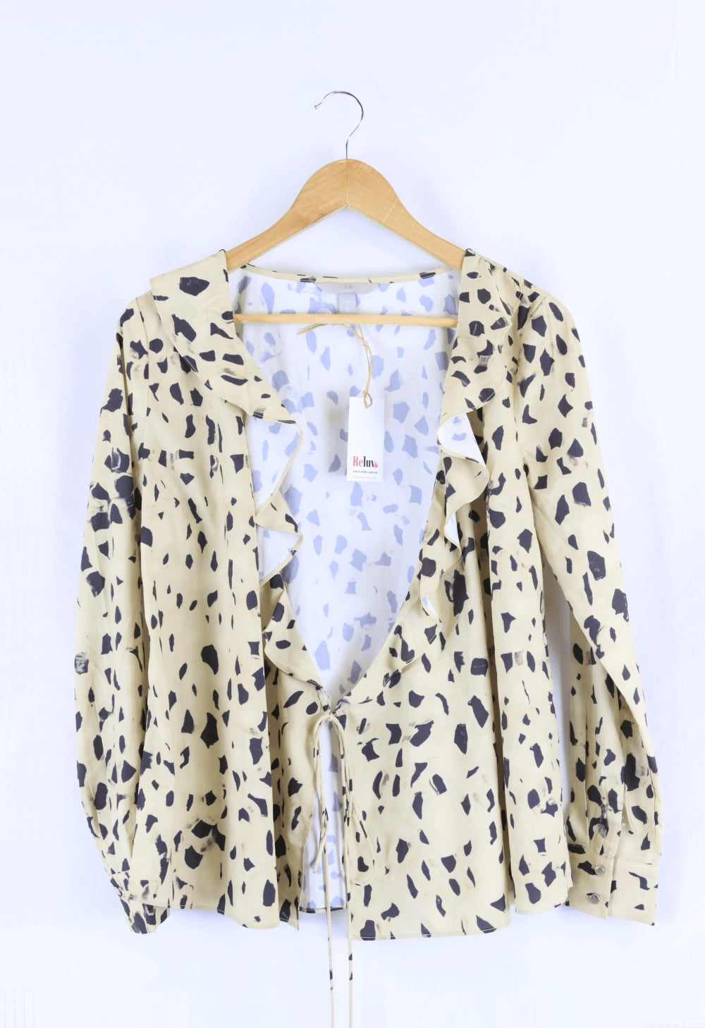 H&M Beige Printed Blouse 8