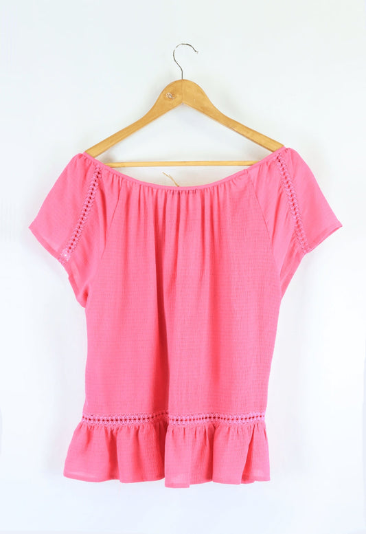 Renuar Pink Short Sleeve Top S