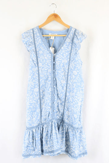 Lucky Brand Blue Floral Dress M