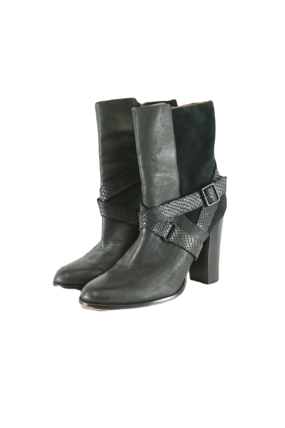 Wittner Black Mid Calf Boots 38