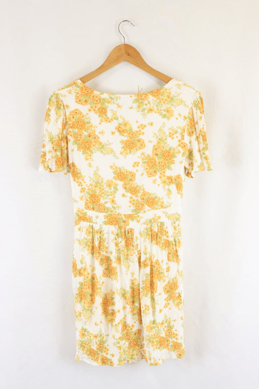 Sportsgirl Yellow And White Dress 6