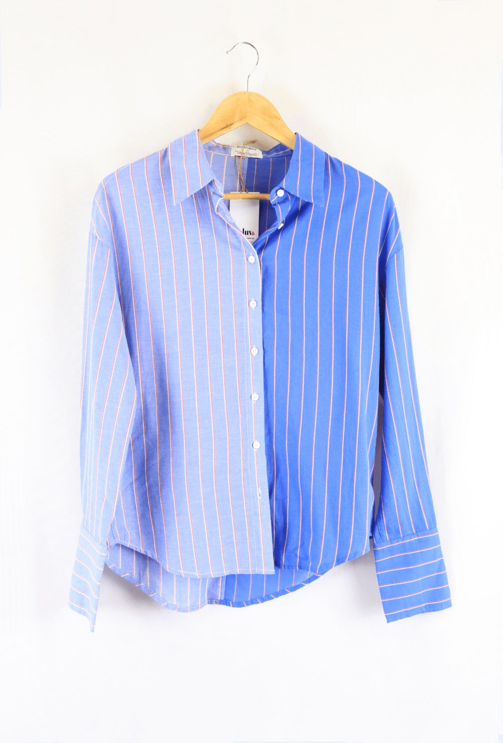 Runaway Blue Striped Button Down Top 6