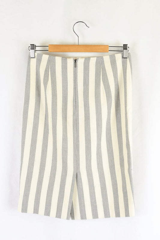 Trenery White Striped Skirt 4