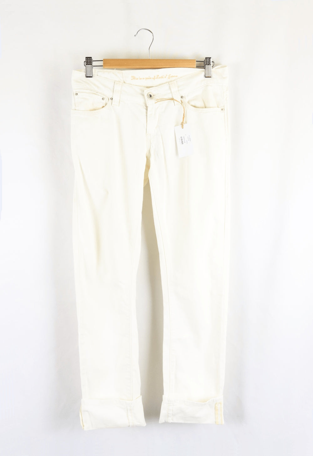 Levi's White Jeans S