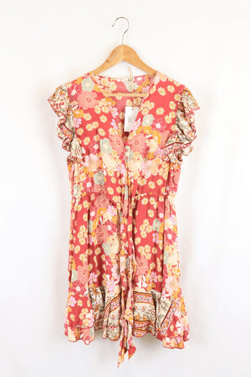 Jaase Pink Floral Dress M