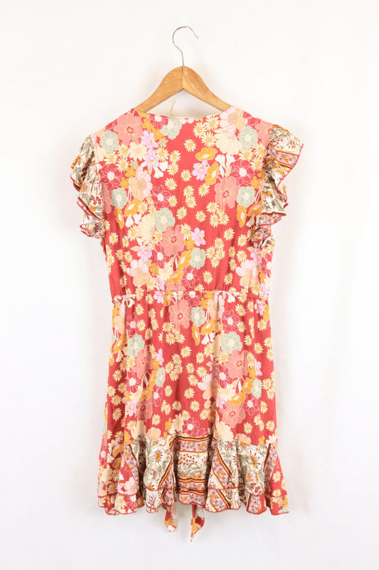 Jaase Pink Floral Dress M