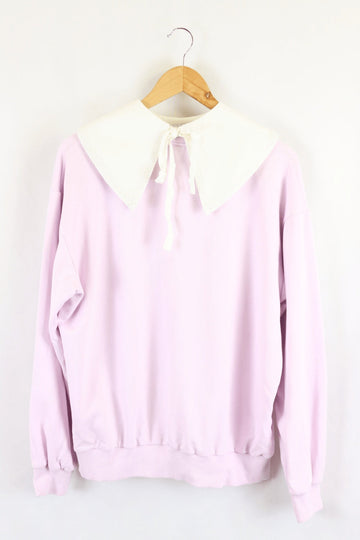 Sleeper Purple Tracksuit Crewneck with Collar L