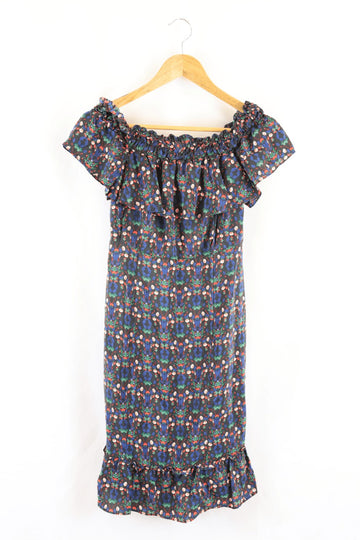 Kookai Black Floral Dress 10