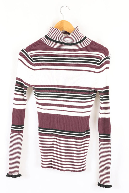 Saba Purple And White Striped Jumper S