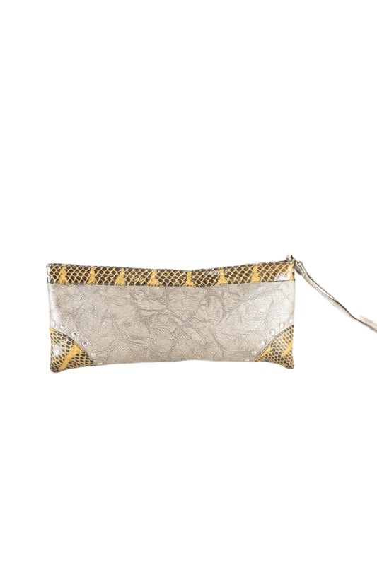 Birdi Brown Animal Print Clutch