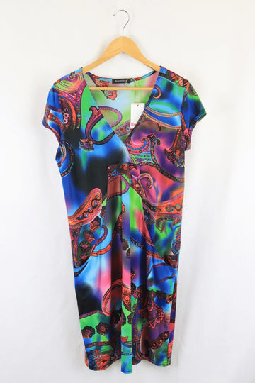 Whispers Multi Coloured Paisley Dress M