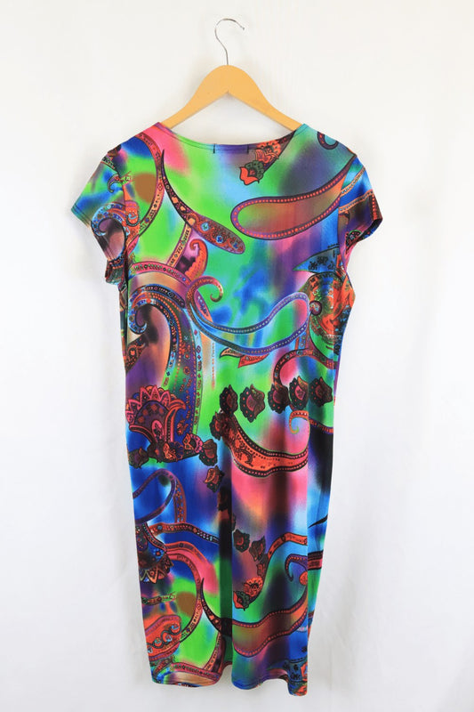 Whispers Multi Coloured Paisley Dress M