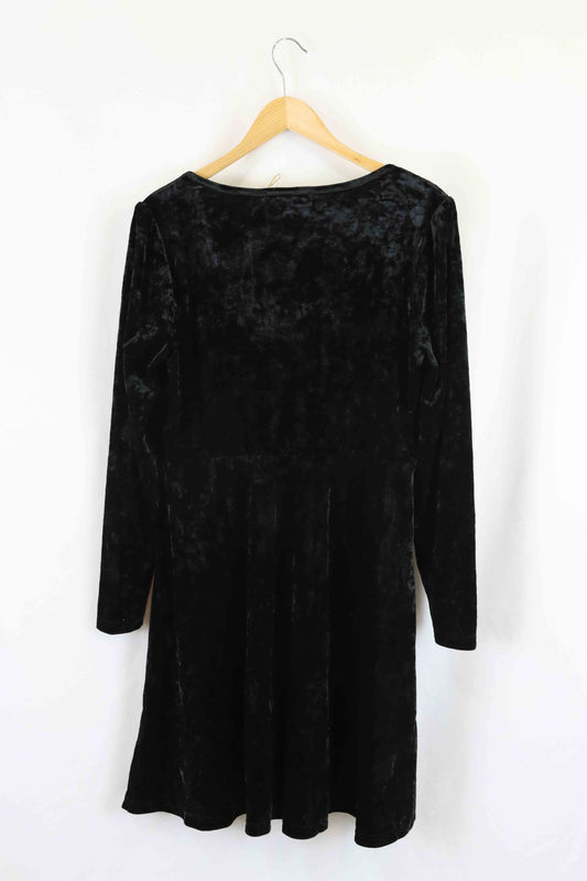 Princess Highway Black Velvet Mini Dress 1