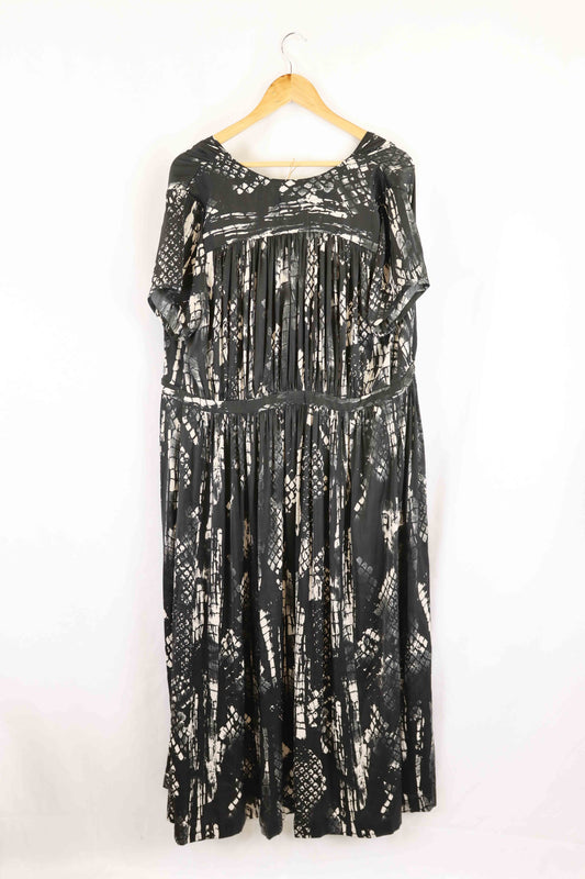 Free People Black and White Wrap Dress M