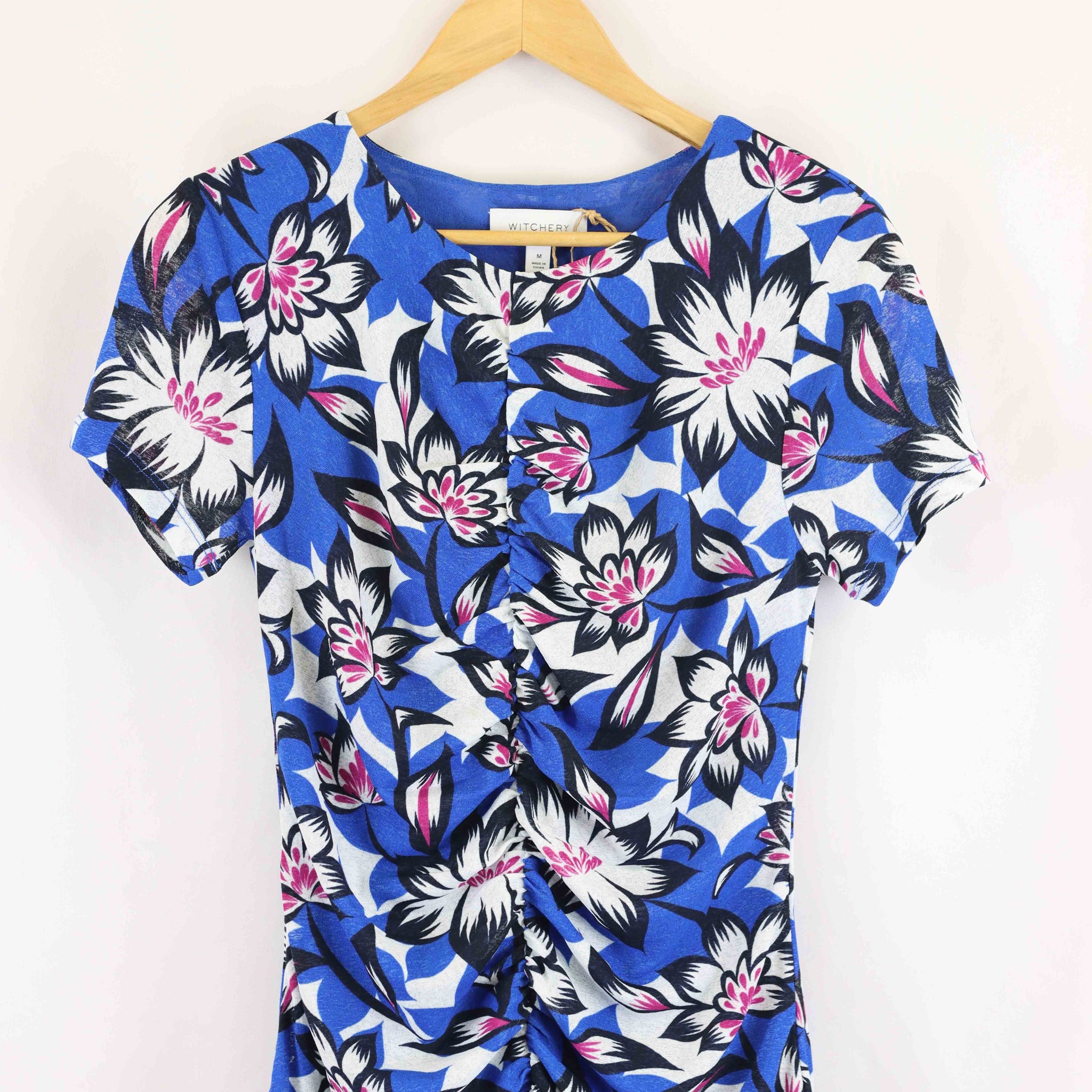 Witchery Floral Blue Top M