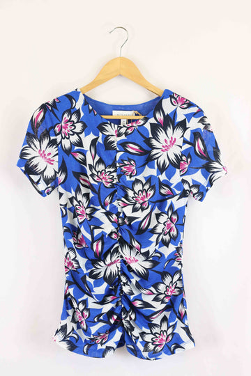 Witchery Floral Blue Top M