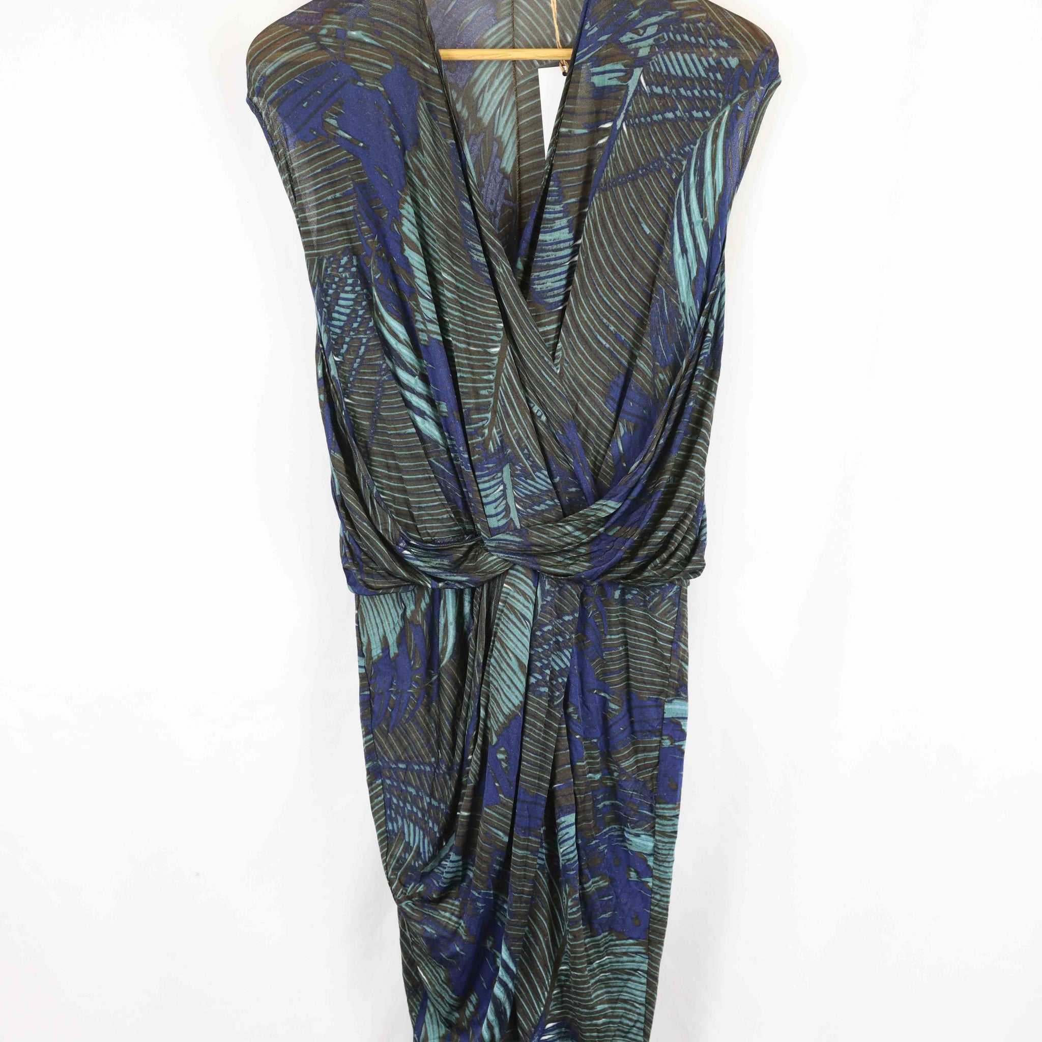 Max Mara Blue and Grey Dress S